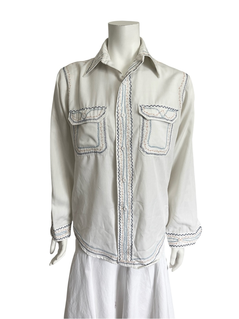 VINTAGE 70s ‘Big Mac’ Western Embroidered Work Shirt